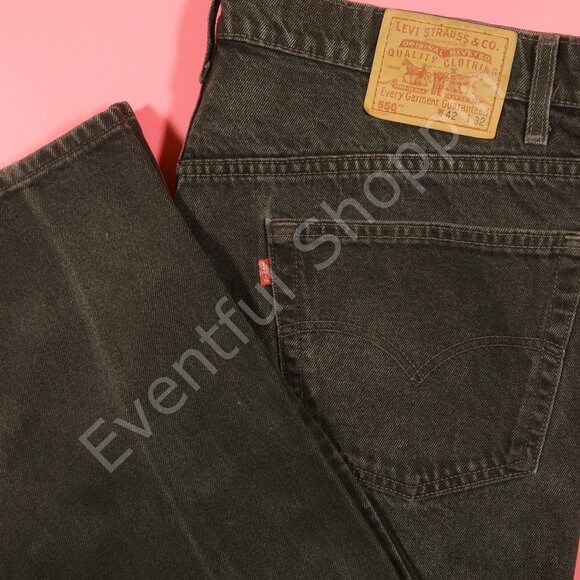 Vintage 1990s Levis 550 Relaxed Fit Jeans in Black Size 42 - Picture 1 of 8